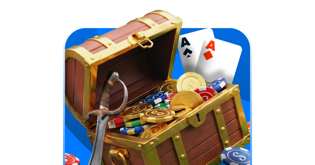 Tarjeta de promoción de juego con arte digital y detalles premium